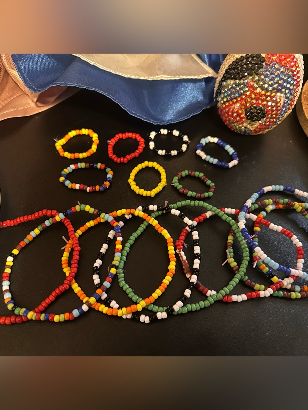 Handmade Colorful Seed Bead Stretch Bracelet - Multicolor